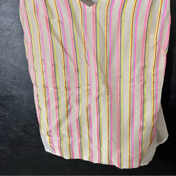 J Brand Multi Color Stripe Tank Top Size Small - Picture 5 of 9